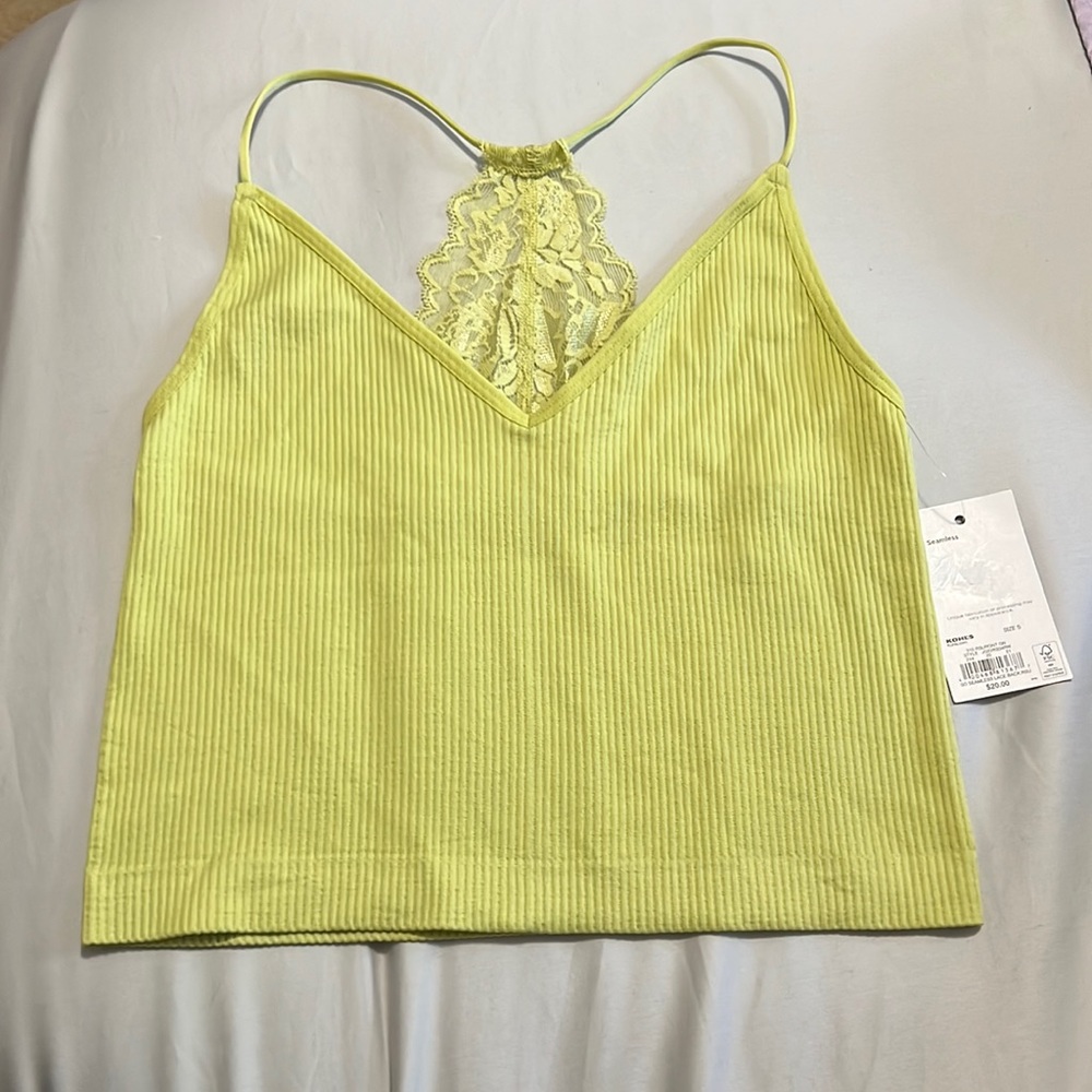 Greenish yellow crop top